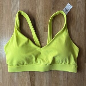 NWT Aerie Offline Real Me Stretch Medium Support Sports Bra Neon Green Sz Med